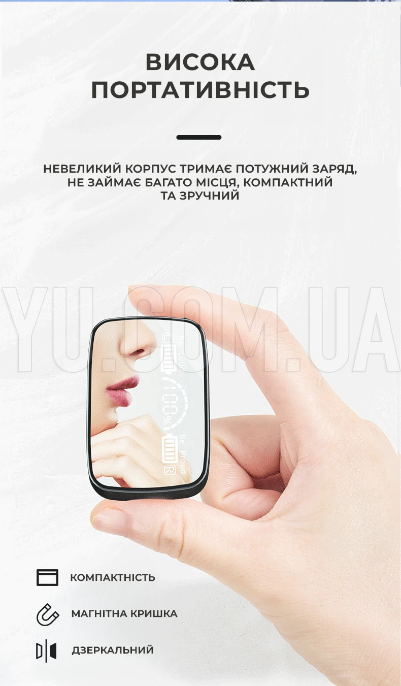 Бездротові навушники M18 Bluetooth 5.1 кейс-powerbank 2000 мАг, з сенсорним керуванням Бездротові навушники M18 Bluetooth 5.1 кейс-powerbank 2000 мАг, з сенсорним керуванням