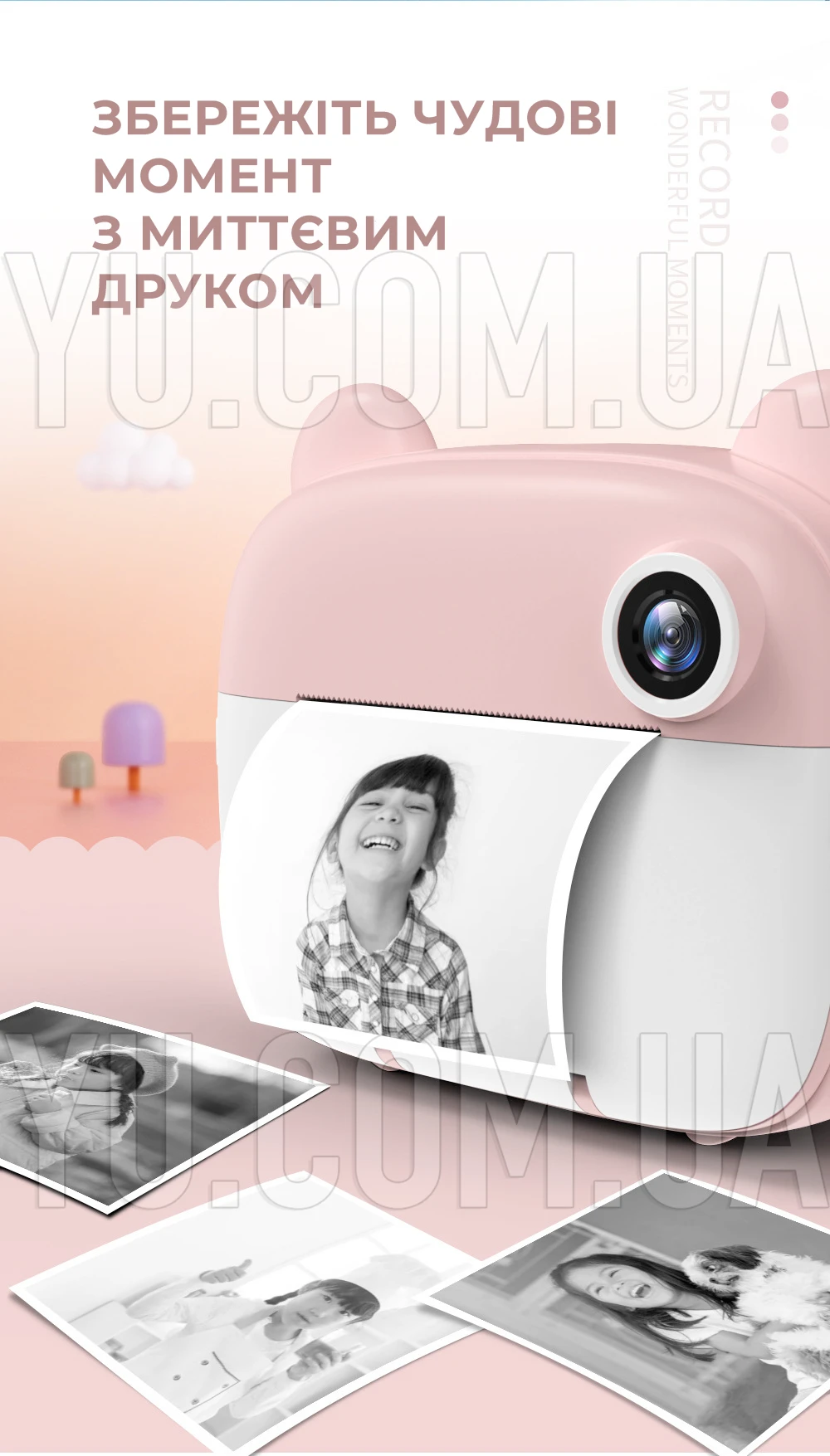 Детский фотоаппарат моментальной печати фото M3 интерактивная игрушка для детей