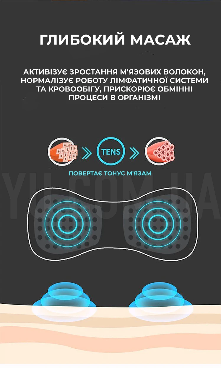 Імпульсний міостимулятор масажер MA-1 EMS масажер міостимулятор метелик для ніг, рук, шиї, сідниць та живота MA-1 Імпульсний міостимулятор масажер MA-1 EMS масажер міостимулятор метелик для ніг, рук, шиї, сідниць та живота MA-1