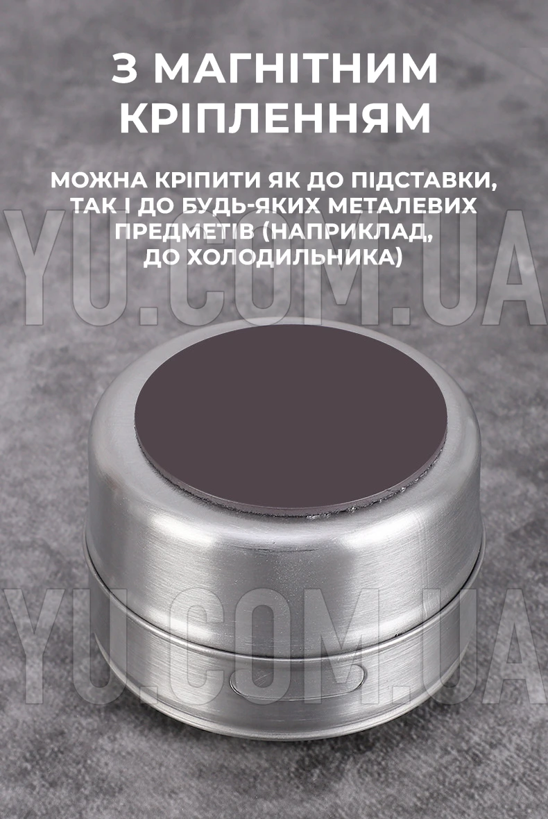 Комплект емкостей для специй 6 шт с подставкой на магнитах MAG-745