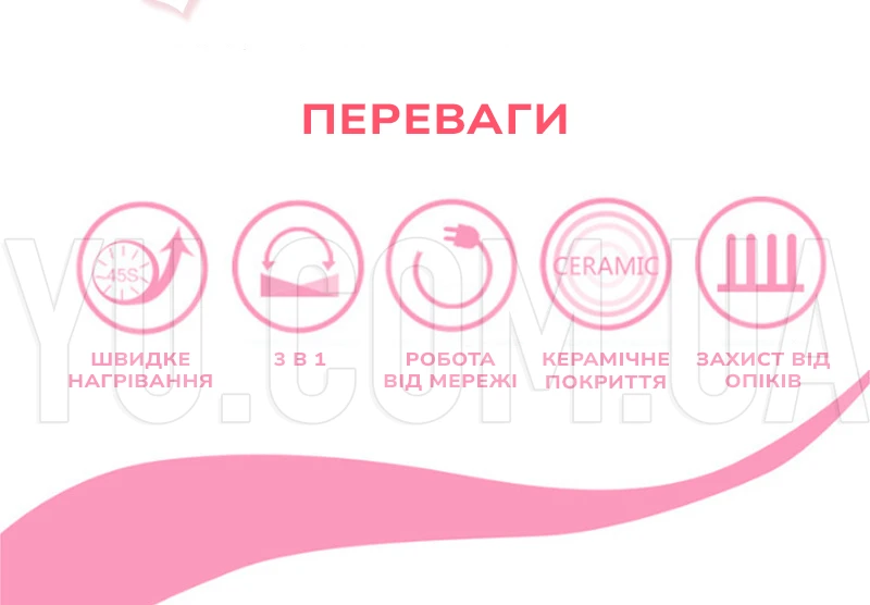 Стайлер для волосся плойка 3 в 1 щипці для вирівнювання, гофре, локони MS-4906 Стайлер для волосся плойка 3 в 1 щипці для вирівнювання, гофре, локони MS-4906