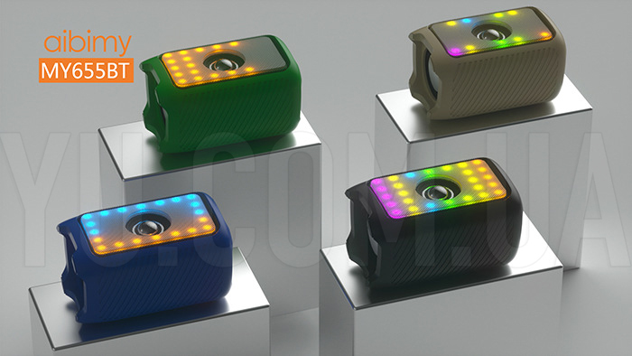 Портативна міні-колонка Bluetooth MY655BT з LED-підсвічуванням Портативна міні-колонка Bluetooth MY655BT з LED-підсвічуванням