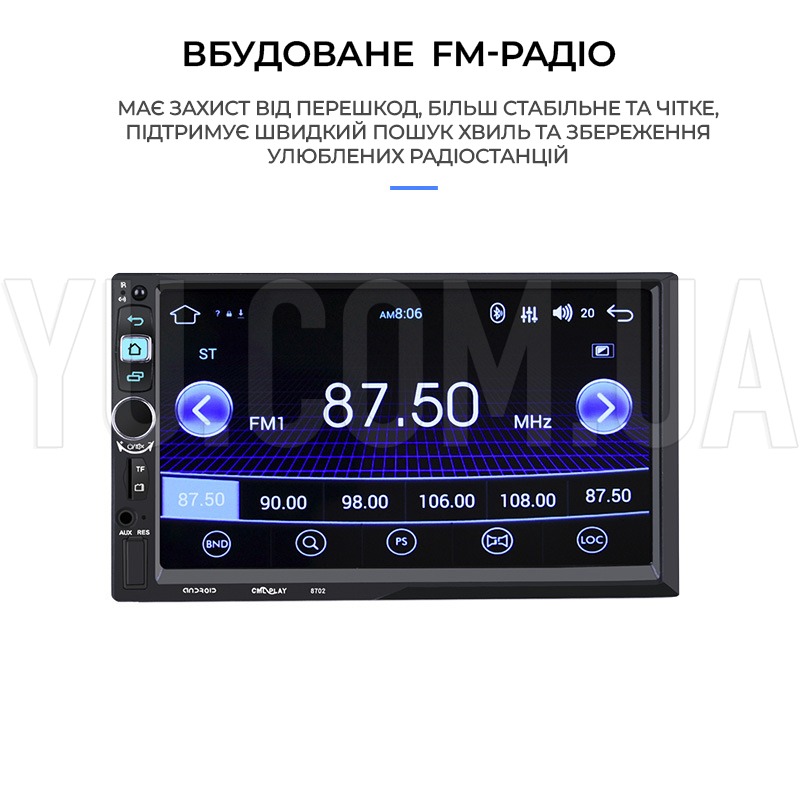 Автомагнітола 2DIN PI-8702 ANDROID GPS 7-дюймовий екран (1GB RAM + 16GB ROM) Автомагнітола 2DIN PI-8702 ANDROID GPS 7-дюймовий екран (1GB RAM + 16GB ROM)