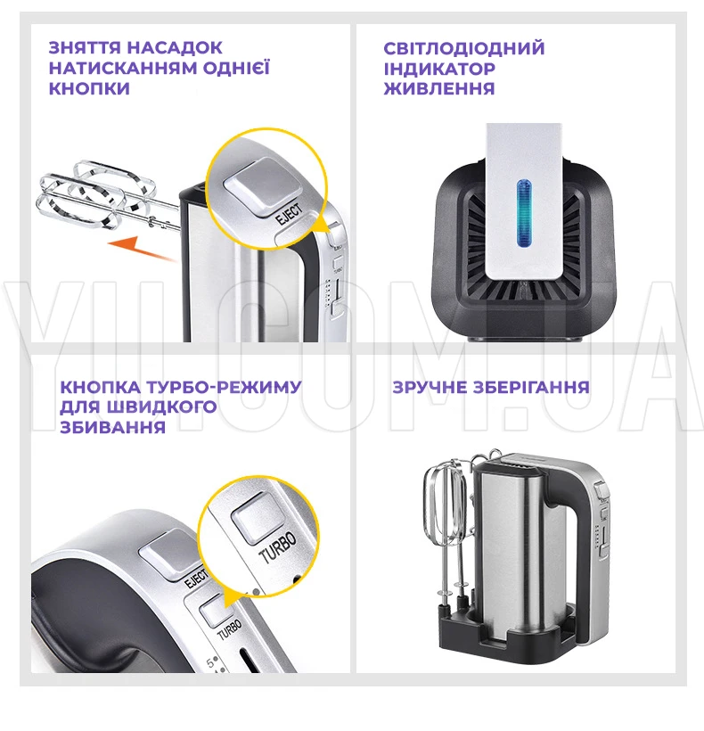 Миксер стационарный 1000Вт BITEK BT-6652 3,5 л Миксер стационарный 1000Вт BITEK BT-6652 3,5 л