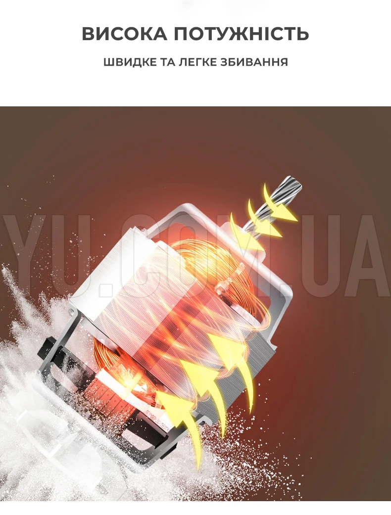 Ручний кухонний міксер RAF R6680W 5 швидкостей із 2 змінними насадками 150W Ручний кухонний міксер RAF R6680W 5 швидкостей із 2 змінними насадками 150W