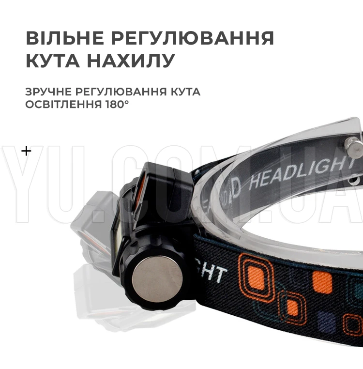 Потужний світлодіодний ліхтар налобний Bailong RJ-8101 XPE+COB Потужний світлодіодний ліхтар налобний Bailong RJ-8101 XPE+COB