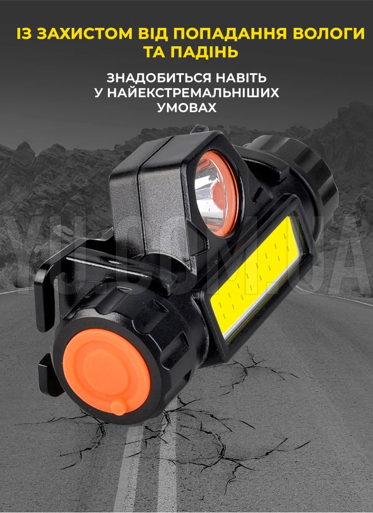 Потужний світлодіодний ліхтар налобний Bailong RJ-8101 XPE+COB Потужний світлодіодний ліхтар налобний Bailong RJ-8101 XPE+COB