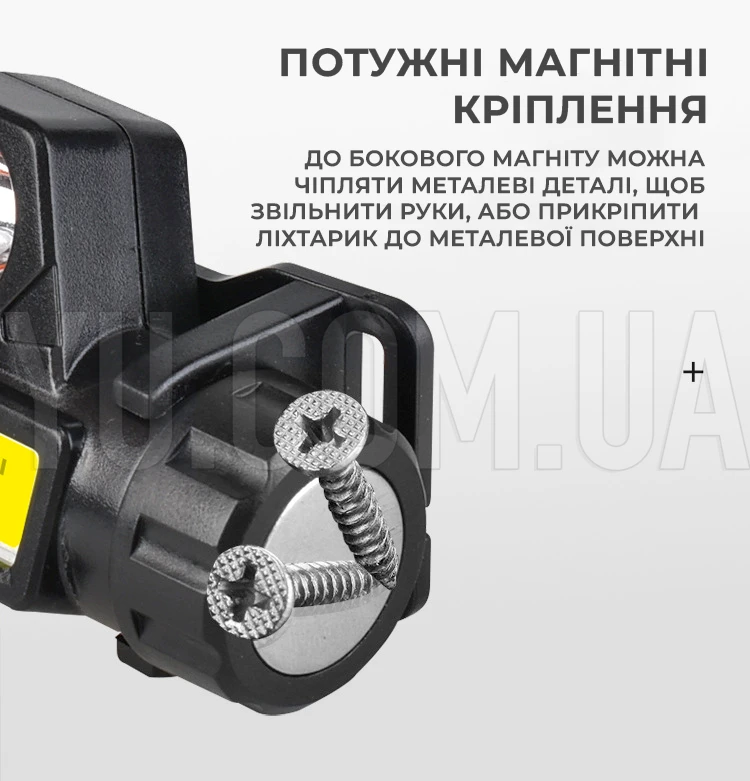 Потужний світлодіодний ліхтар налобний Bailong RJ-8101 XPE+COB Потужний світлодіодний ліхтар налобний Bailong RJ-8101 XPE+COB