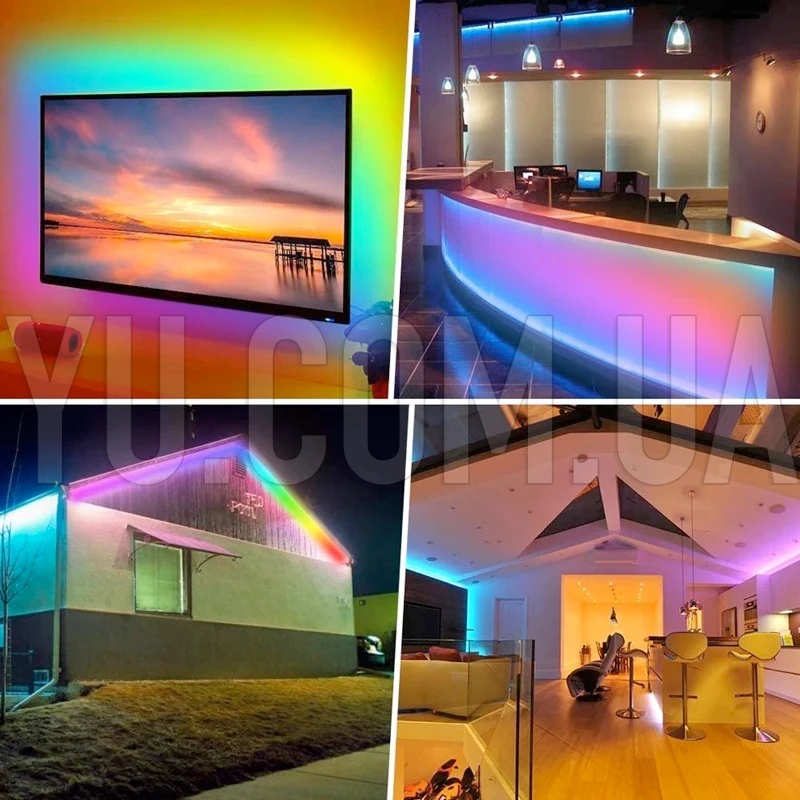 Светодиодная лента LED RGB USB APP SF-20, самоклеящаяся, 5 м, с пультом ДУ, на 300 диодов