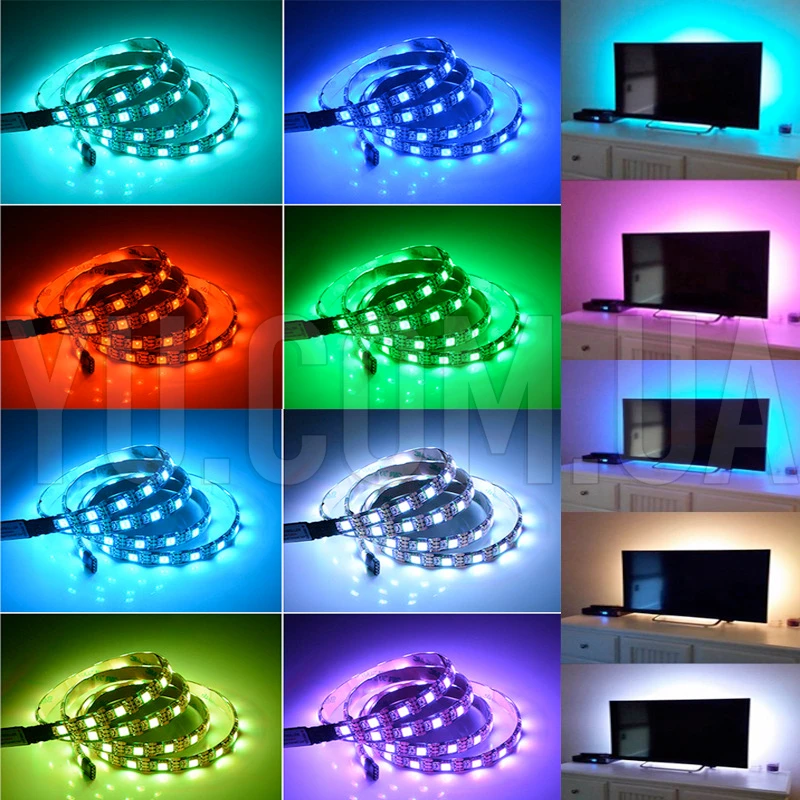 Светодиодная лента LED RGB USB APP SF-20, самоклеящаяся, 5 м, с пультом ДУ, на 300 диодов