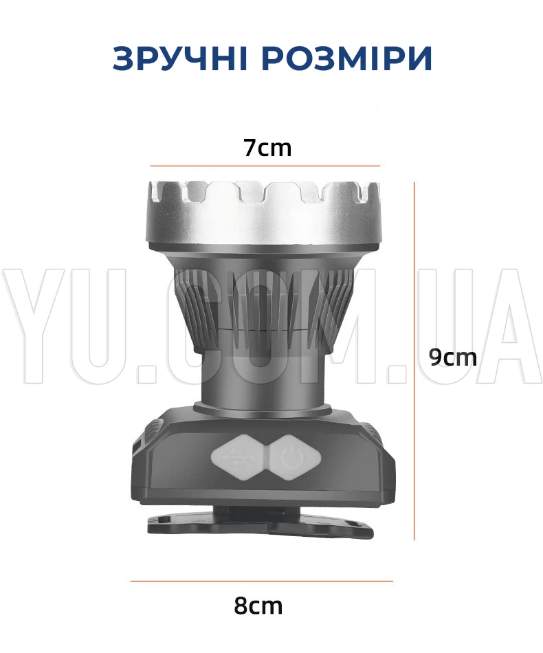 Акумуляторний ліхтарик налобний SQ-820 zoom usb Акумуляторний ліхтарик налобний SQ-820 zoom usb