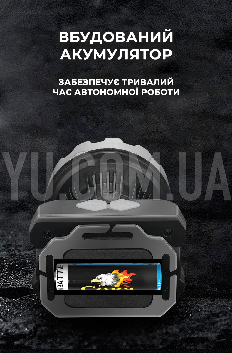 Акумуляторний ліхтарик налобний SQ-820 zoom usb Акумуляторний ліхтарик налобний SQ-820 zoom usb