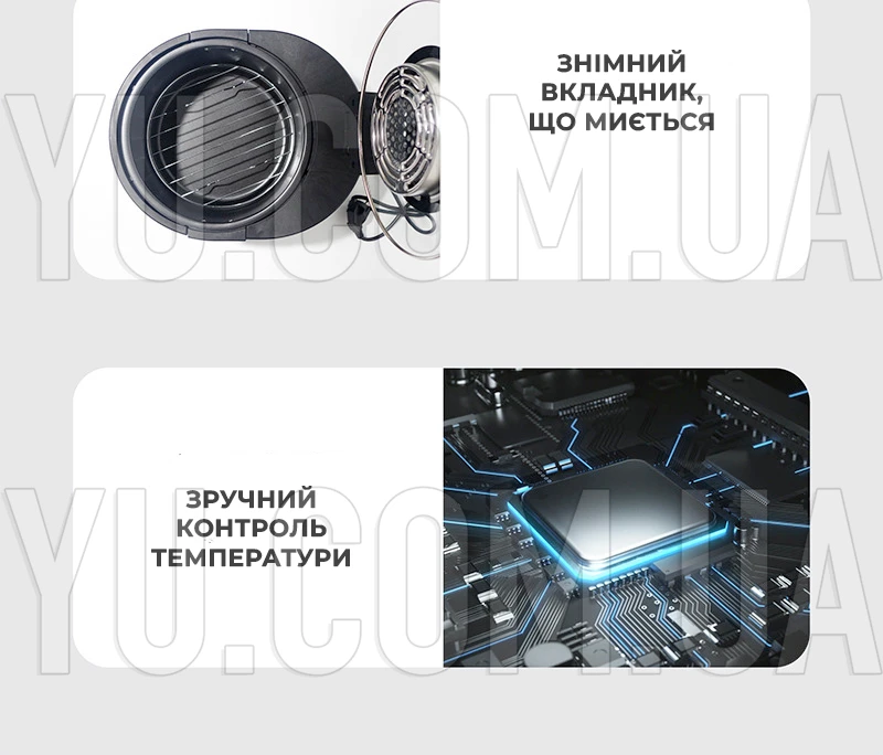 Аерофритюрниця для смаження без масла Su Tai ST-1010 10 л 3800 Вт Аерофритюрниця для смаження без масла Su Tai ST-1010 10 л 3800 Вт