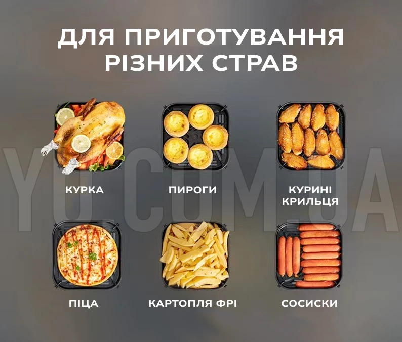 Аэрофритюрница Air Fryer 6,5л Su Tai ST-607 1000 Вт Аэрофритюрница Air Fryer 6,5л Su Tai ST-607 1000 Вт