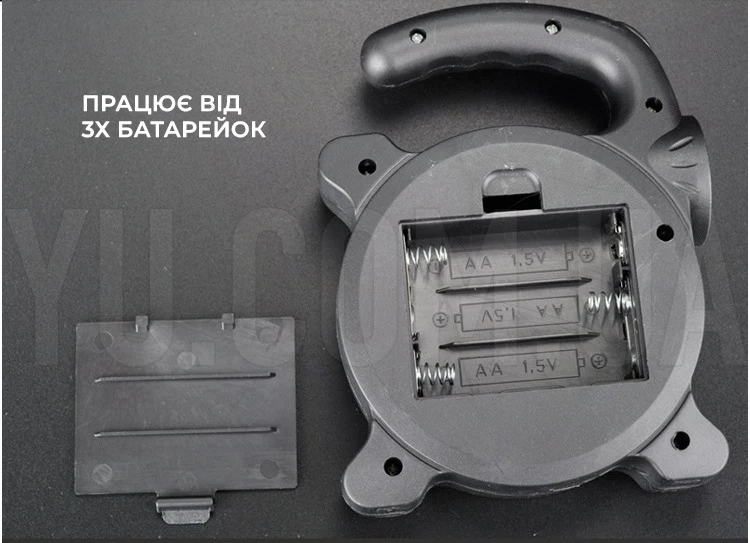 Фонарь ручной для кемпинга T-915 на батарейках, 2 режима (3W COB + 1W LED)