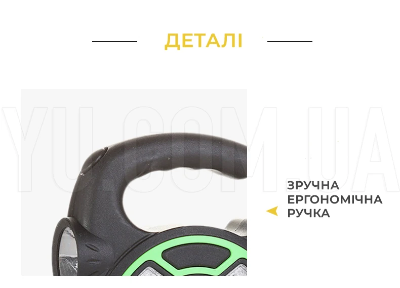 Фонарь ручной для кемпинга T-915 на батарейках, 2 режима (3W COB + 1W LED)