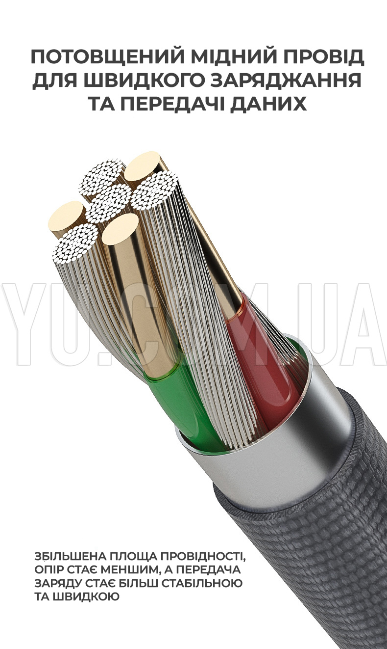 Кабель USB-Type C TC-005 плетений круглий Кабель USB-Type C TC-005 плетений круглий