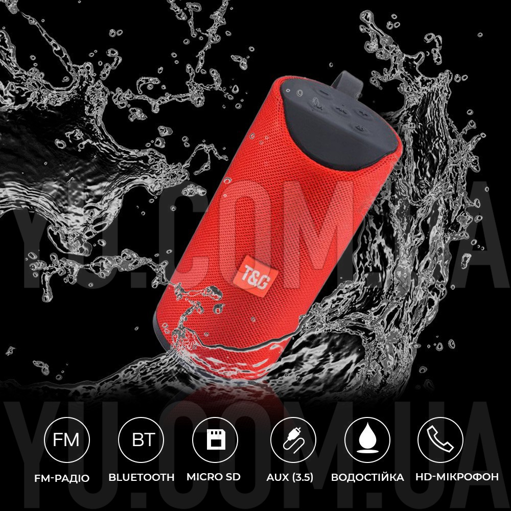 Портативна Bluetooth колонка T&G вологостійка TG-113 Портативна Bluetooth колонка T&G вологостійка TG-113