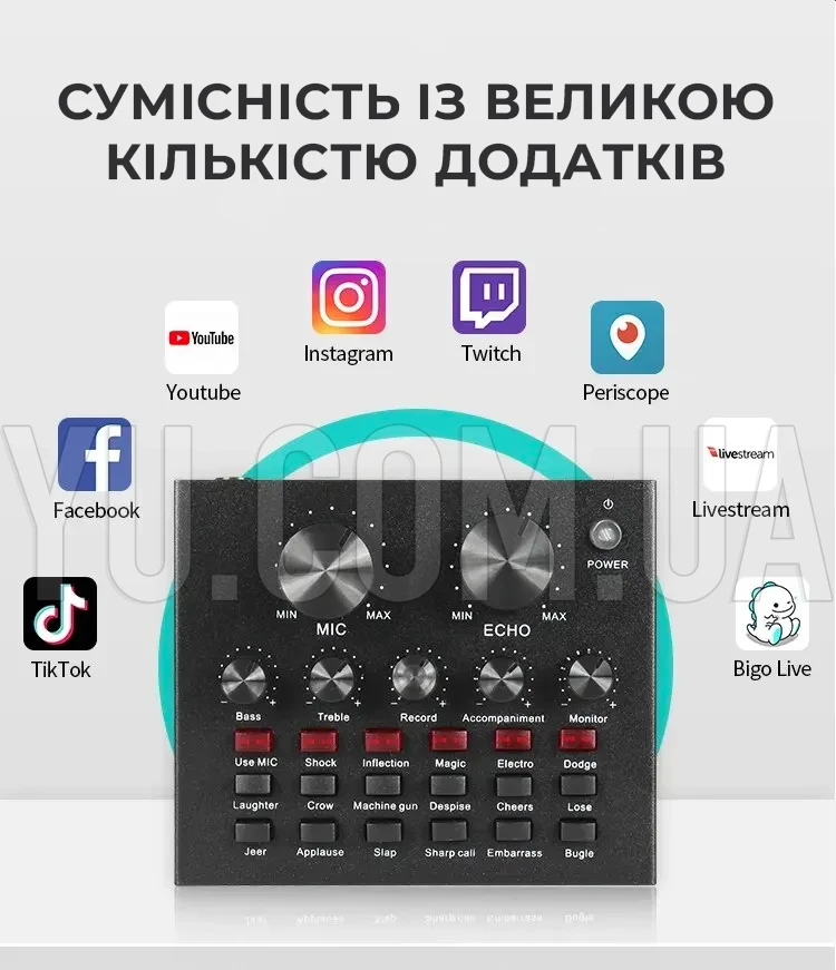 Внешняя звуковая карта адаптер аудиоинтерфейс Bluetooth Live Sound Card V8 USB-гарнитура для микрофона Внешняя звуковая карта адаптер аудиоинтерфейс Bluetooth Live Sound Card V8 USB-гарнитура для микрофона