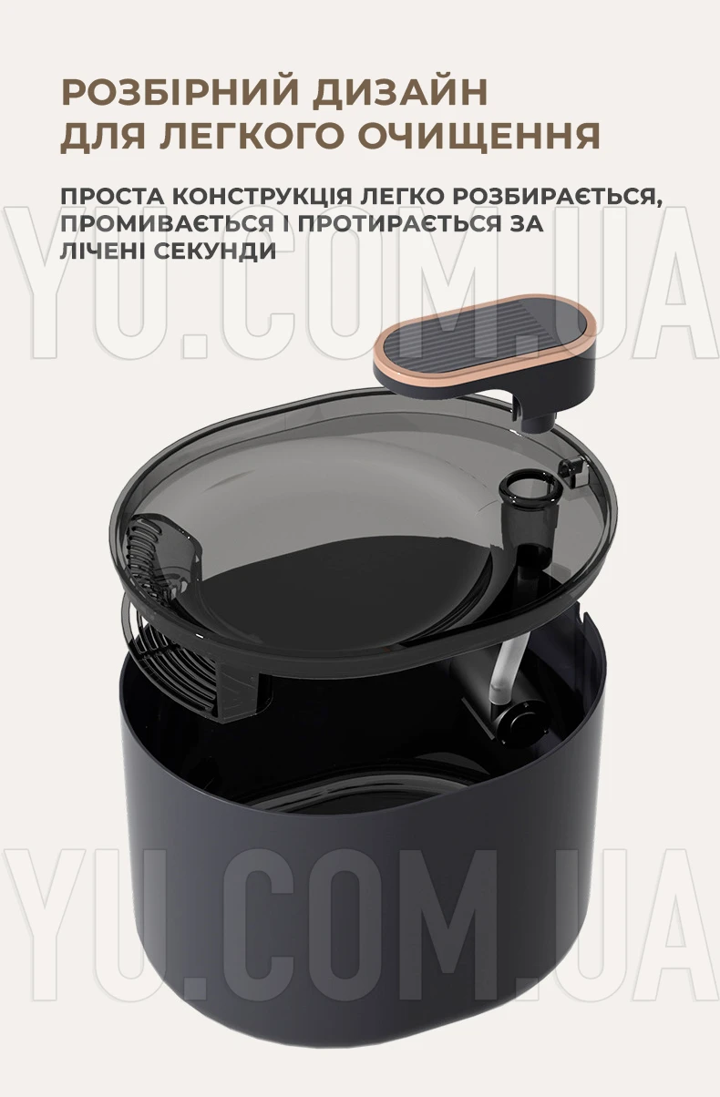 Дозатор води для домашніх тварин W32 поїлка для кішок і собак, автоматичний фонтанчик на 3 літри Дозатор води для домашніх тварин W32 поїлка для кішок і собак, автоматичний фонтанчик на 3 літри