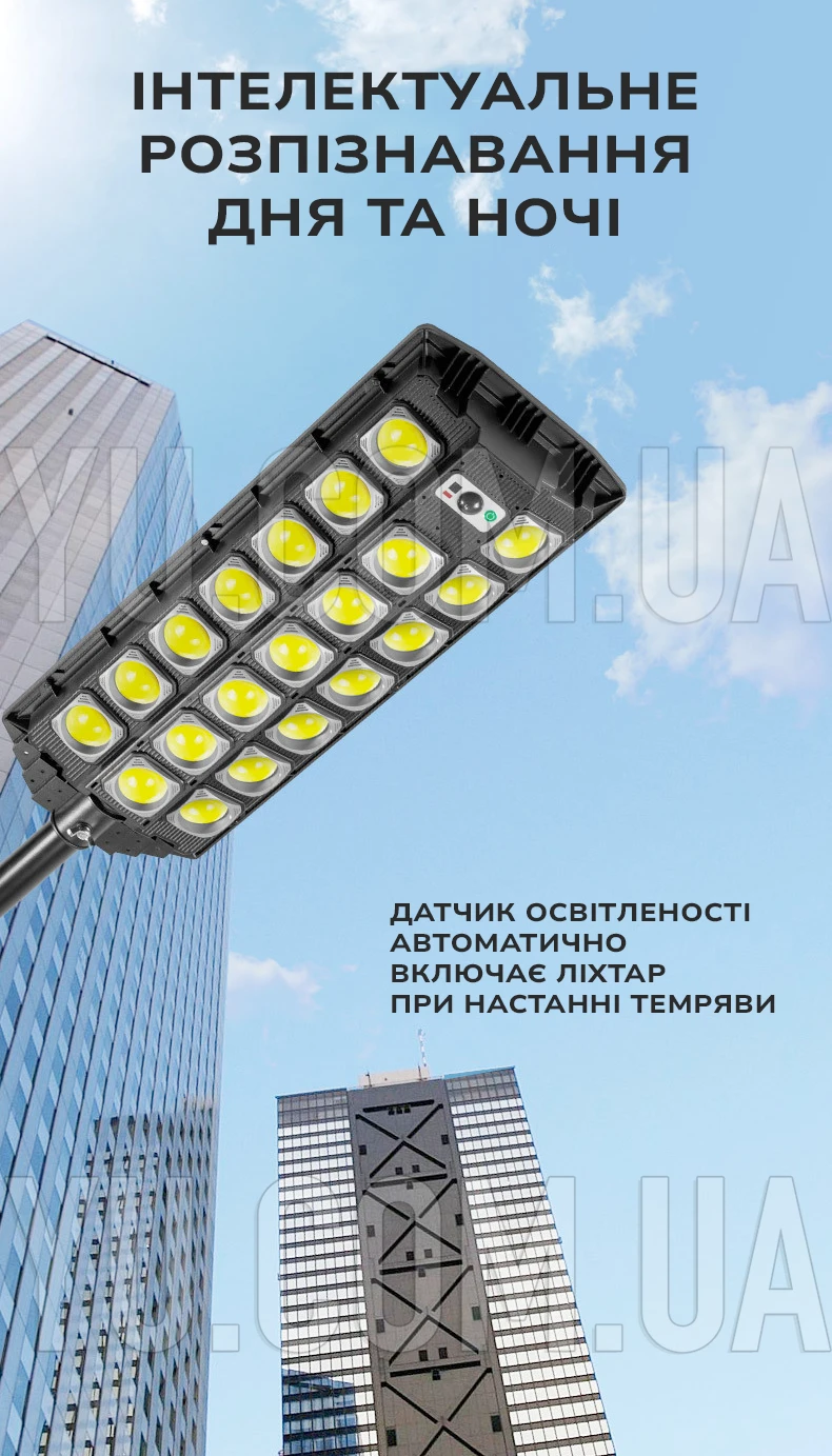Сонячний вуличний ліхтар W7101A-8 1600W з пультом дистанційного керування Сонячний вуличний ліхтар W7101A-8 1600W з пультом дистанційного керування