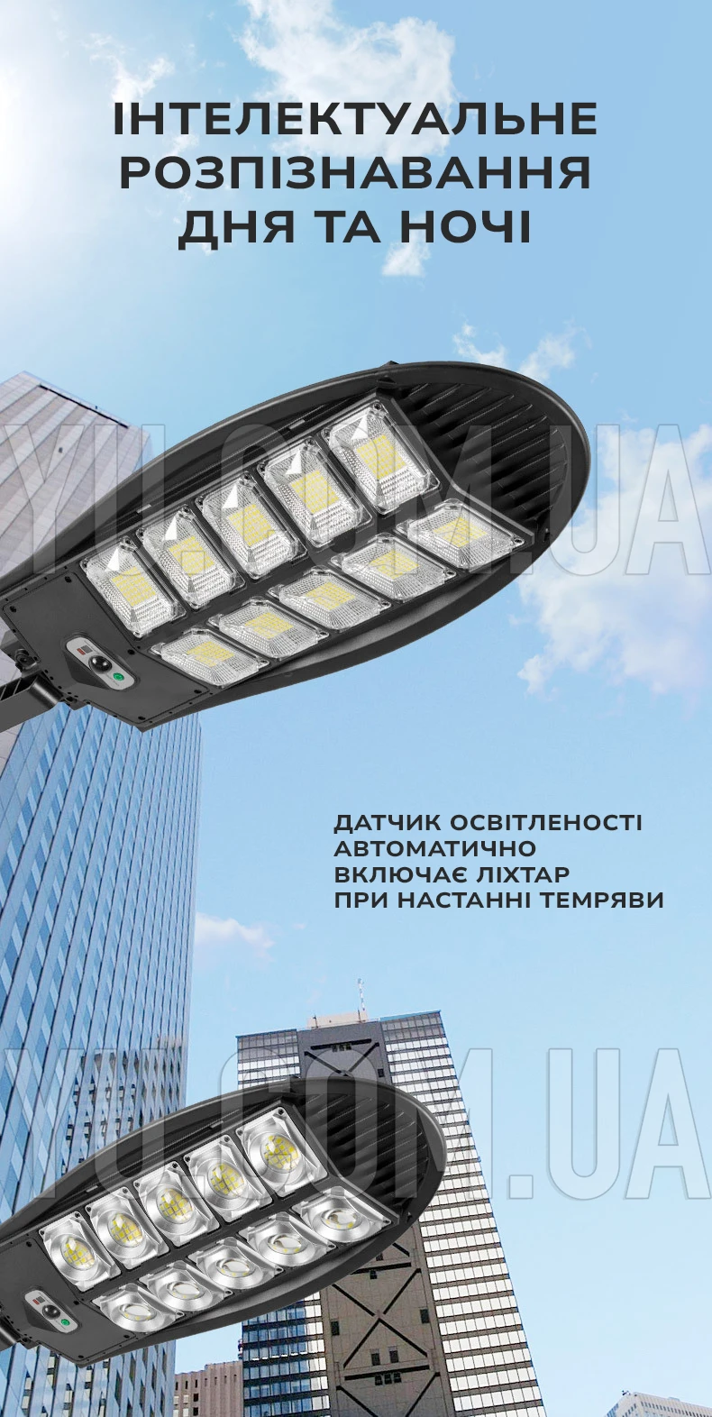 Вуличний ліхтар W788A-5 із сонячною панеллю Вуличний ліхтар W788A-5 із сонячною панеллю