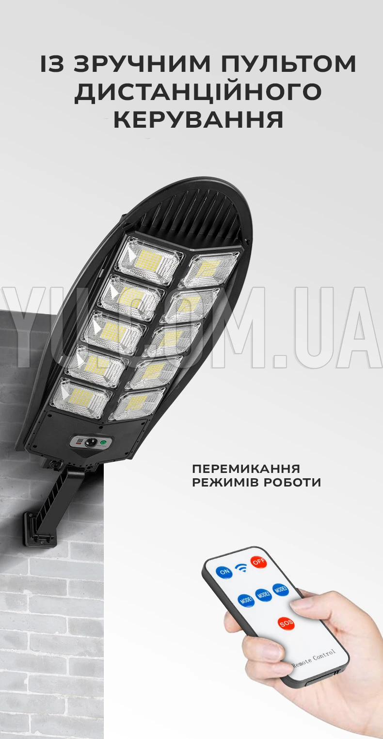 Вуличний ліхтар W788A-5 із сонячною панеллю Вуличний ліхтар W788A-5 із сонячною панеллю