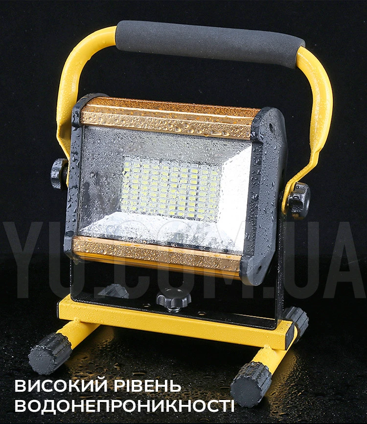 Прожектор ліхтар LED W808 100 W світлодіодний від мережі та від акумуляторних батарей Прожектор ліхтар LED W808 100 W світлодіодний від мережі та від акумуляторних батарей