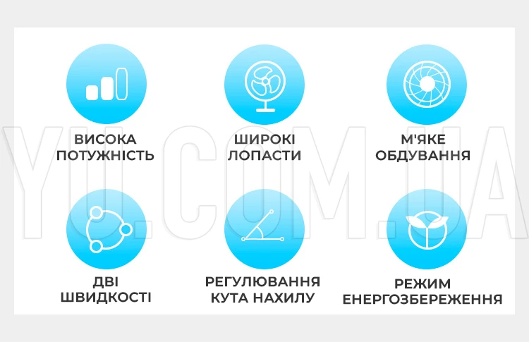Настільний вентилятор WimpeX WX-601TF 30 Вт 2 швидкості Настільний вентилятор WimpeX WX-601TF 30 Вт 2 швидкості