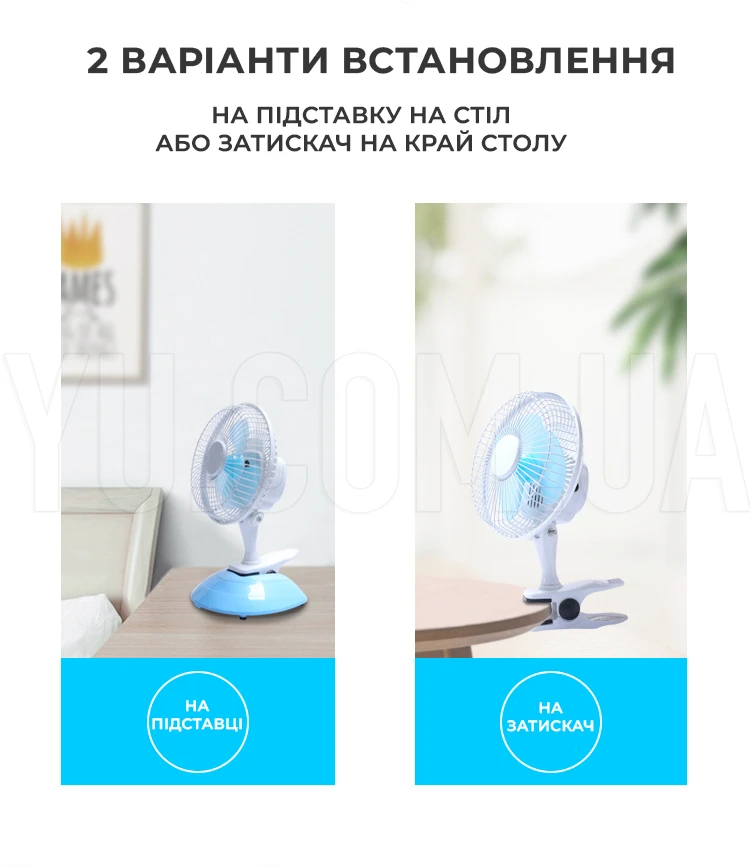Настільний вентилятор WimpeX WX-601TF 30 Вт 2 швидкості Настільний вентилятор WimpeX WX-601TF 30 Вт 2 швидкості