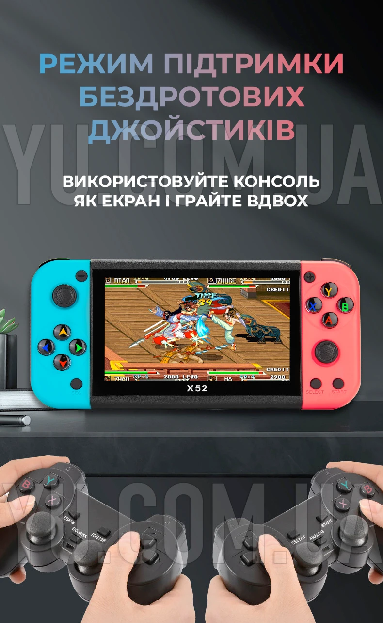 Портативна ігрова консоль X52 у стилі ретро з 5.1-дюймовим HD-дисплеєм