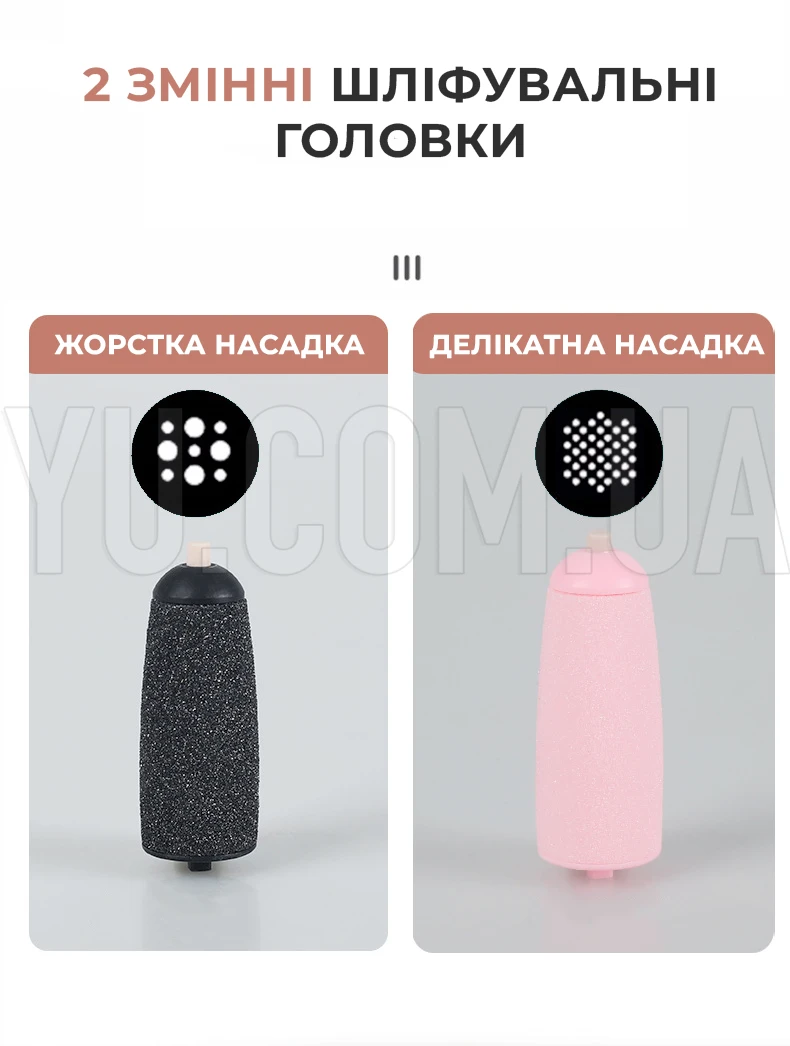 Апарат для педикюру Pretty girl flawless pedi (дві насадки) електрична пемза для ніг Апарат для педикюру Pretty girl flawless pedi (дві насадки) електрична пемза для ніг
