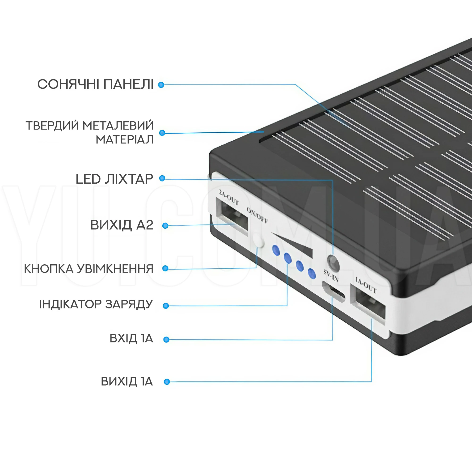 3в1 Power Bank Metal Зовнішній акумулятор + Ліхтар + Соняна панель 90000mah 3в1 Power Bank Metal Зовнішній акумулятор + Ліхтар + Соняна панель 90000mah