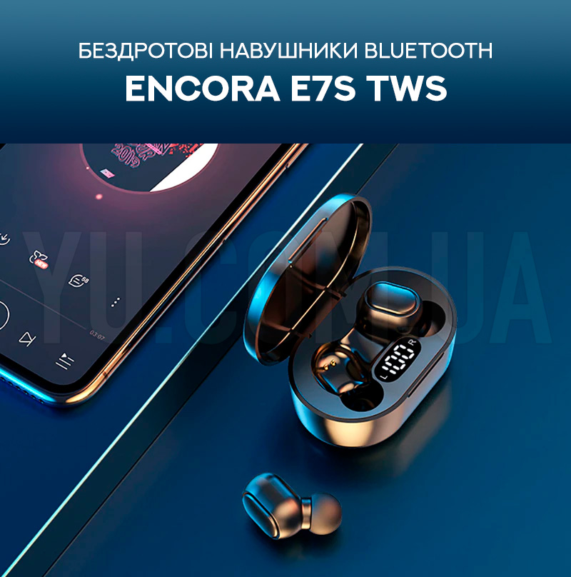 Бездротові навушники Bluetooth Encora E7S TWS Бездротові навушники Bluetooth Encora E7S TWS