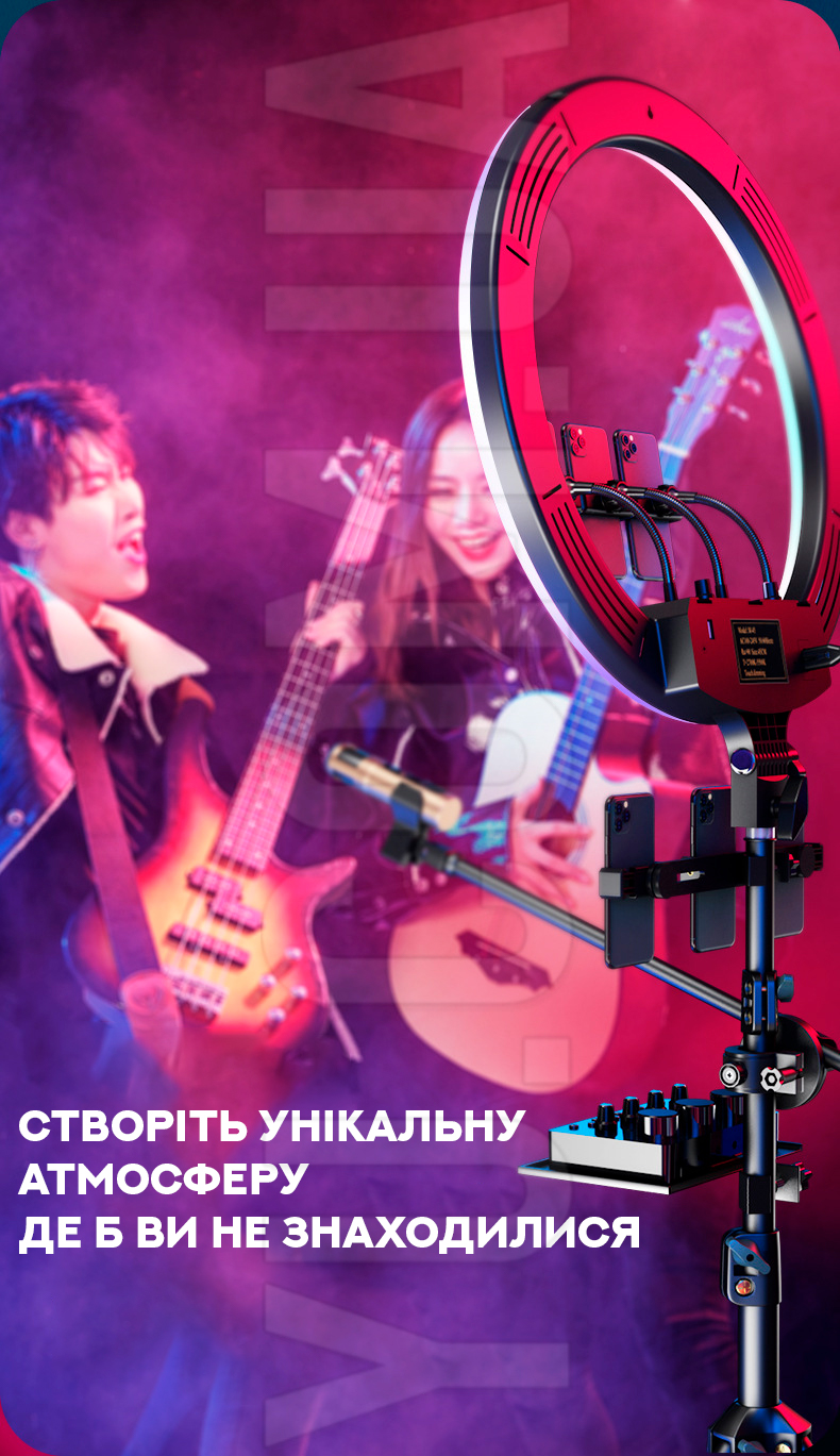 Кільцева світлодіодна RGB LED лампа MJ18 Кільцева світлодіодна RGB LED лампа MJ18