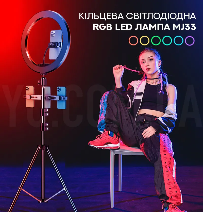 Кільцева світлодіодна RGB LED лампа MJ33 Кільцева світлодіодна RGB LED лампа MJ33
