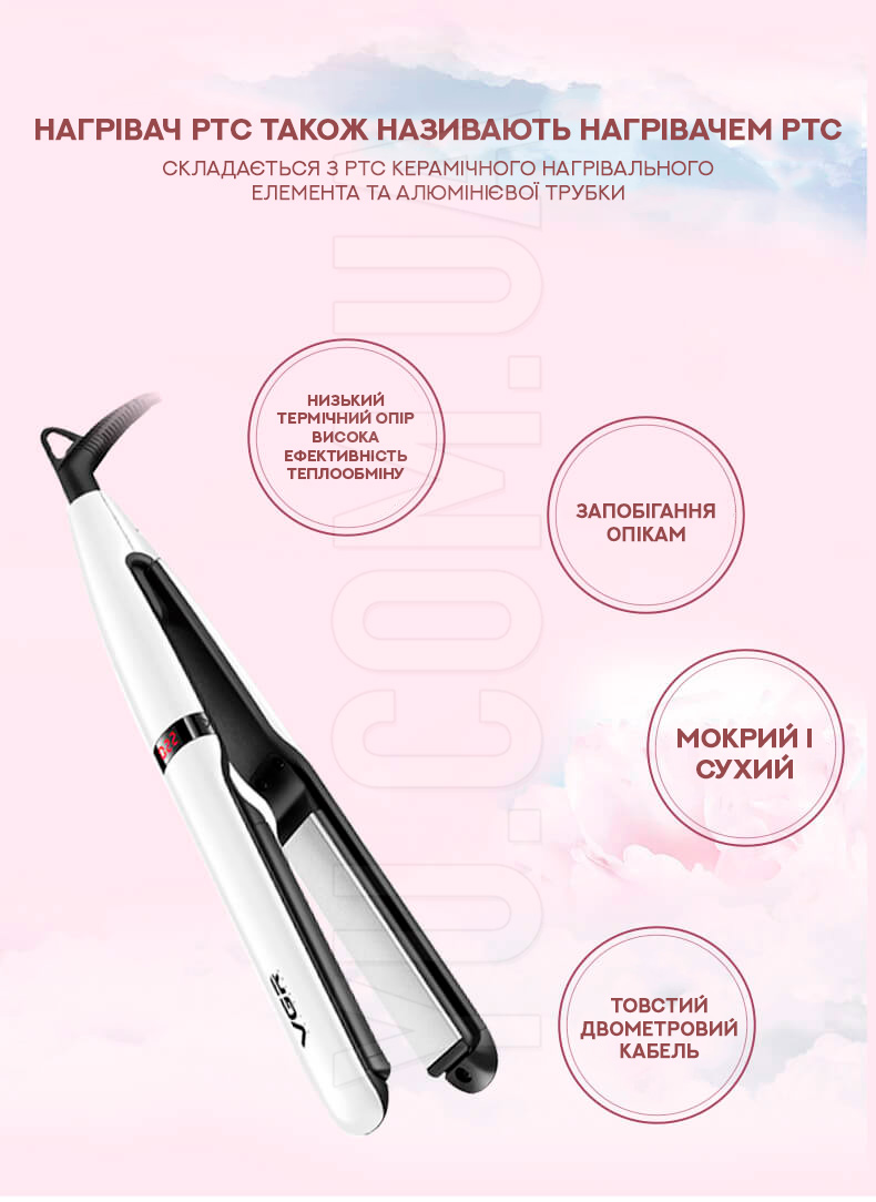 Плойка VGR V-512 випрямляч для волосся з LCD дисплеєм Плойка VGR V-512 випрямляч для волосся з LCD дисплеєм
