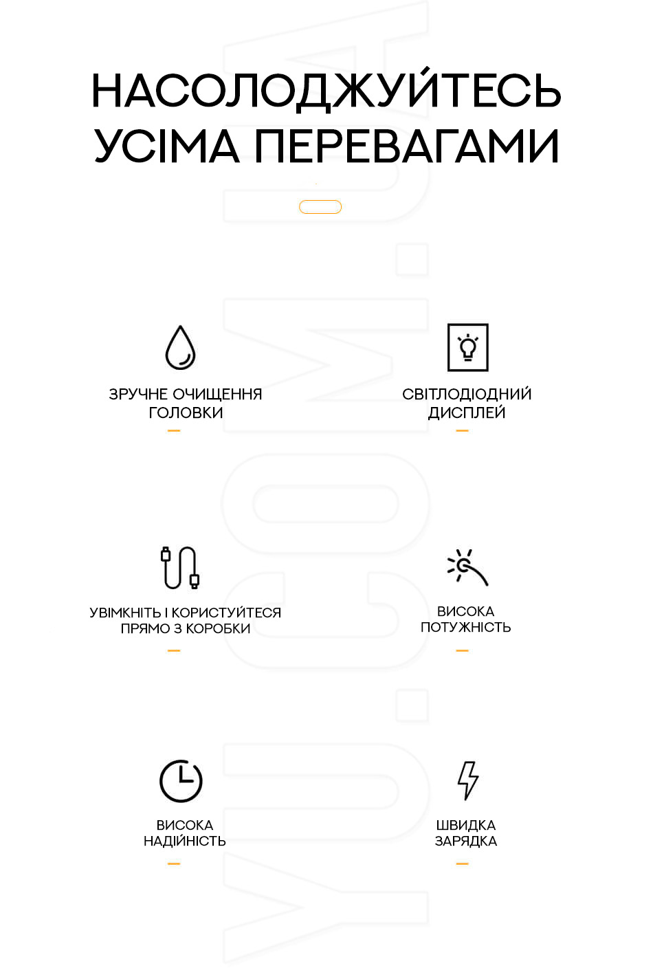 Професійна машинка для стрижки волосся з дисплеєм VGR V-676 Pro + 8 насадок
