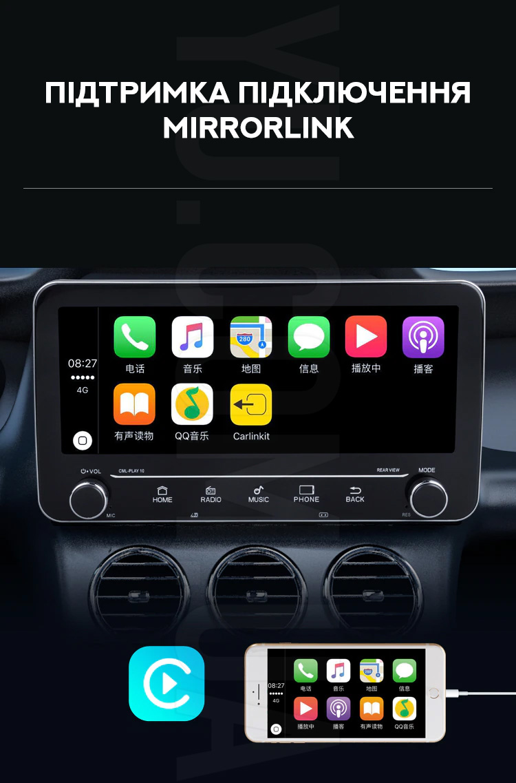 Автомагнітола 2DIN Pi-208 Android, 10", 1/16 Gb Автомагнітола 2DIN Pi-208 Android, 10", 1/16 Gb