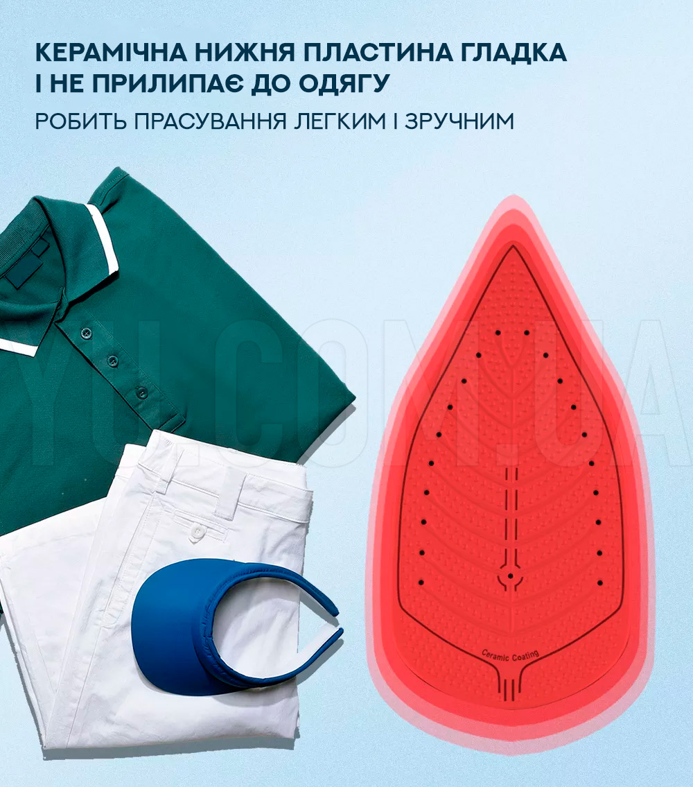 Праска з керамічною підошвою 2400 Вт RAF R1256B