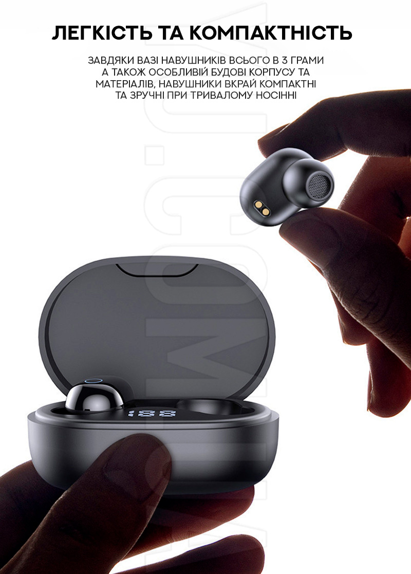 Наушники Double с кейсом Bluetooth и цифровым индикатором заряда Air Dots Pro Наушники Double с кейсом Bluetooth и цифровым индикатором заряда Air Dots Pro