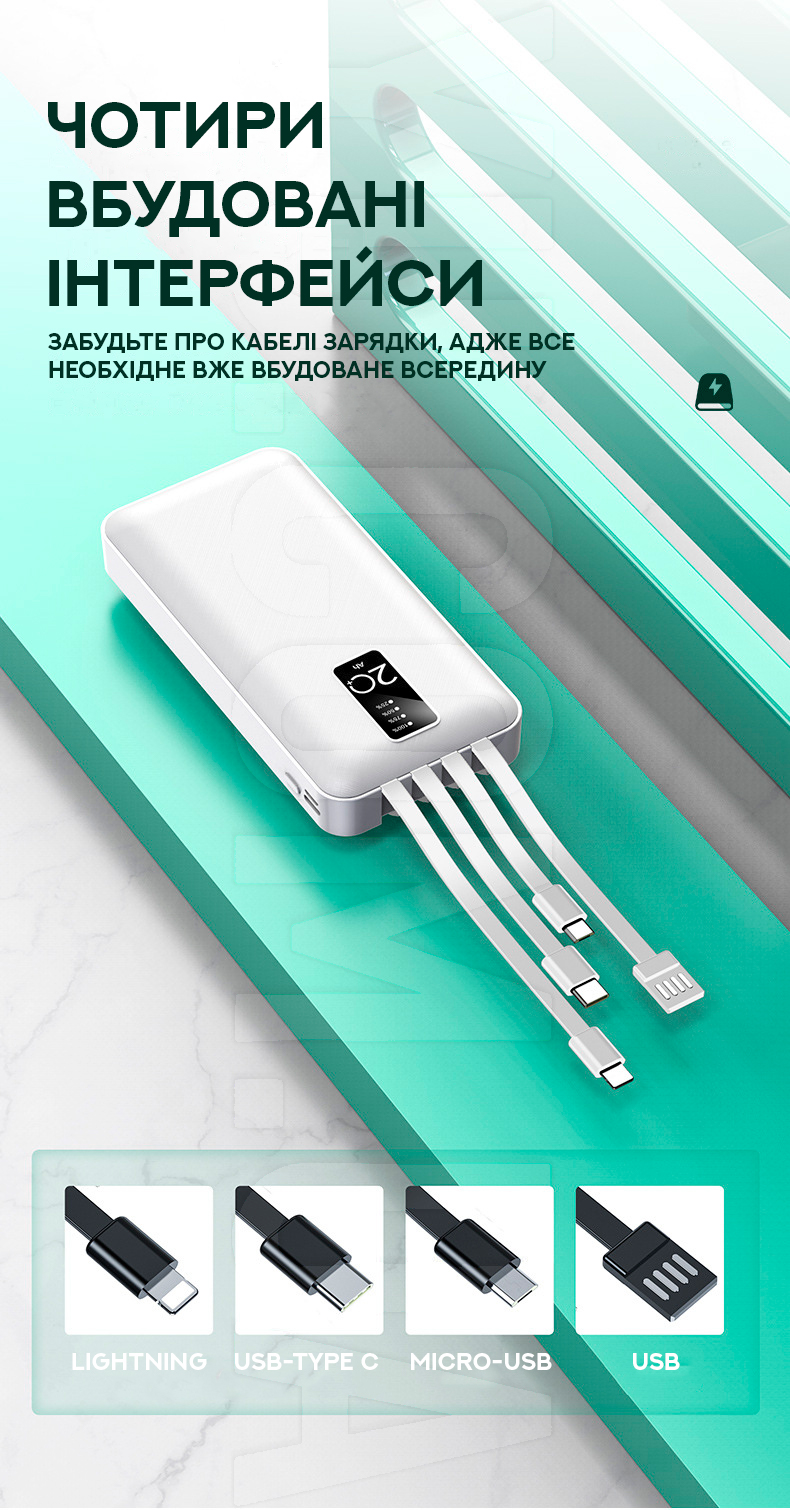 Потужний Powerbank 20000мАч KP KP-27 Потужний Powerbank 20000мАч KP KP-27