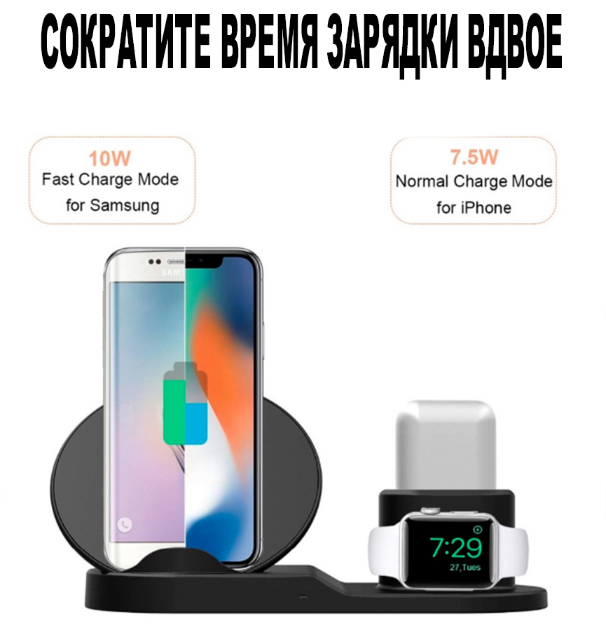 Бездротова зарядна станція WIRELESS PRO 3в1 Бездротова зарядна станція WIRELESS PRO 3в1