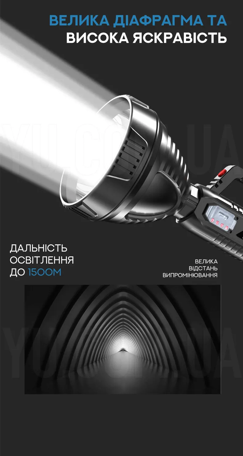 Мощный фонарь-прожектор HK788 Мощный фонарь-прожектор HK788