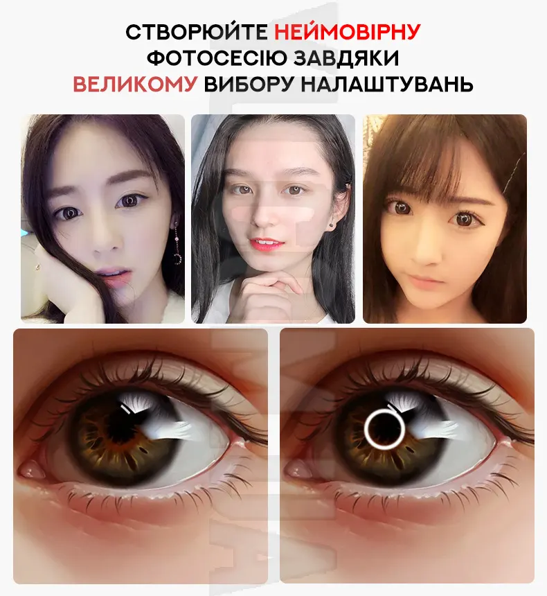 Кільцева LED лампа RL-18 45см з 3 кріпленнями, сумкою та пультом Кільцева LED лампа RL-18 45см з 3 кріпленнями, сумкою та пультом