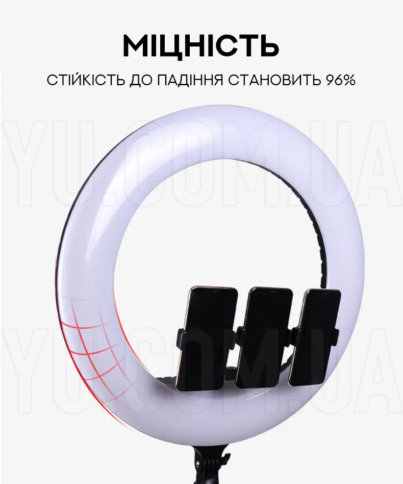 Кольцевая LED лампа 55 см 3 креплениями ,пультом и с сумкой RL-21