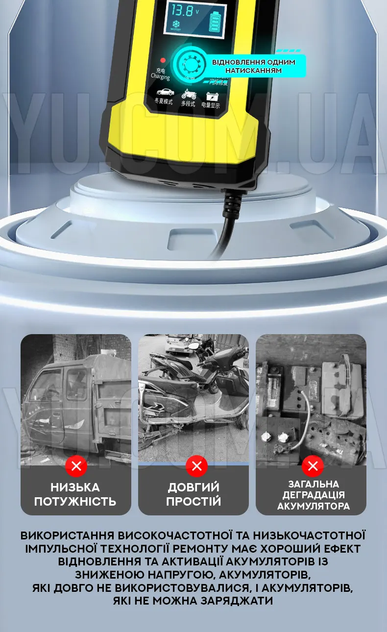 Зарядний пристрій для акумуляторів 12V6A Зарядний пристрій для акумуляторів 12V6A
