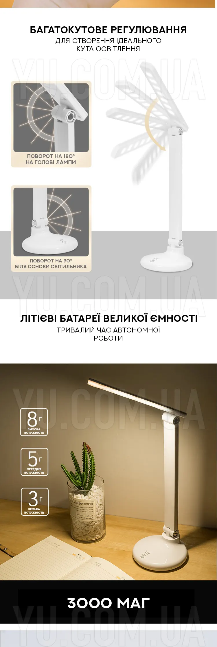Компактная настольная LED лампа DIGAD 1913