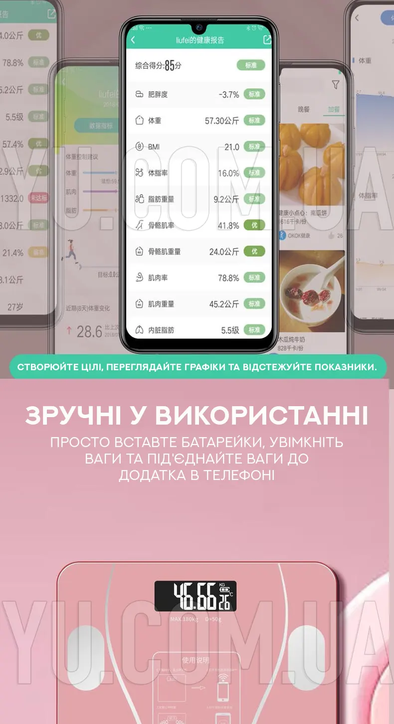 Напольные Smart весы Scale one A-8003
