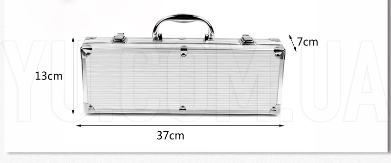 Набор для мангала BBQ Tools Set AL-5 в алюминиевом кейсе 37х13х7см Набор для мангала BBQ Tools Set AL-5 в алюминиевом кейсе 37х13х7см